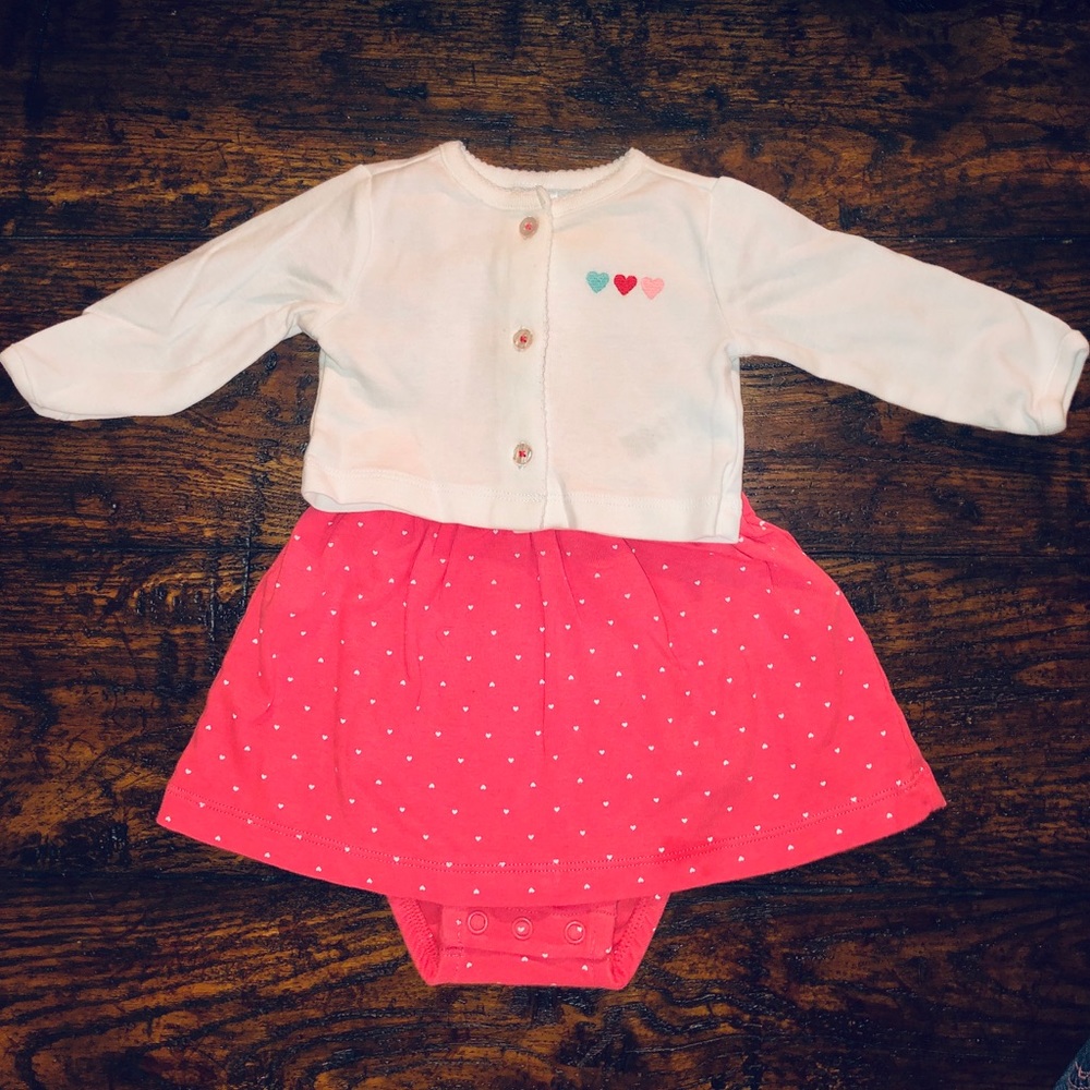 Carter’s 2 pc onsie/dress and cover-up